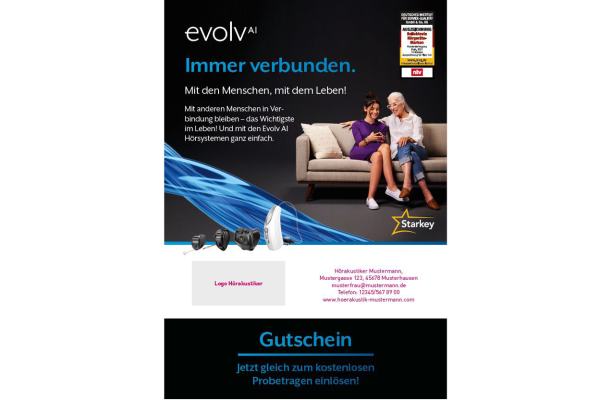 Haushaltswerbung Flyer POSTAKTUELL Evolv AI Konnektivität